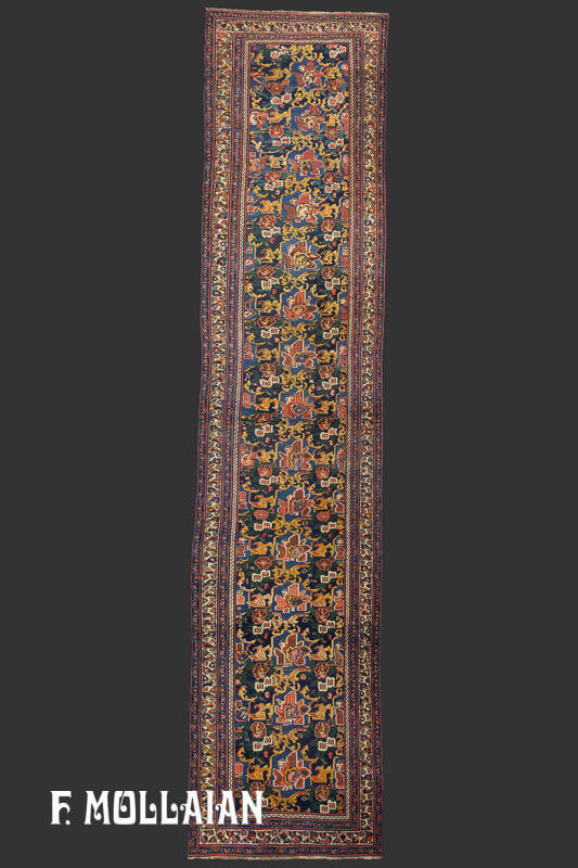 A Long Antique Persian Bidjar Runner Carpet  n°:39486978